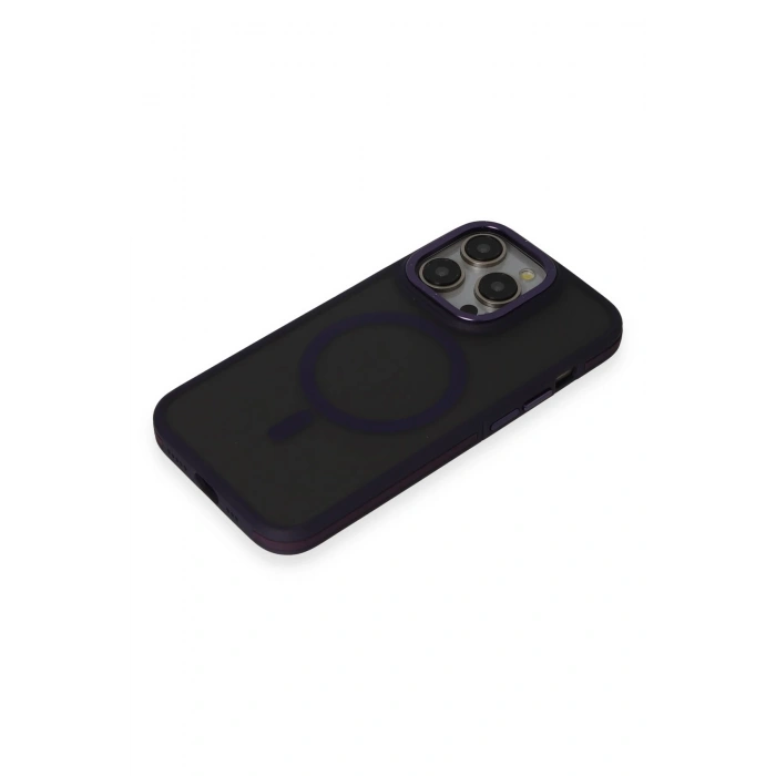 HarmonyAura iPhone 14 Pro Kılıf Rocky Magsafe Kapak - Derin Mor