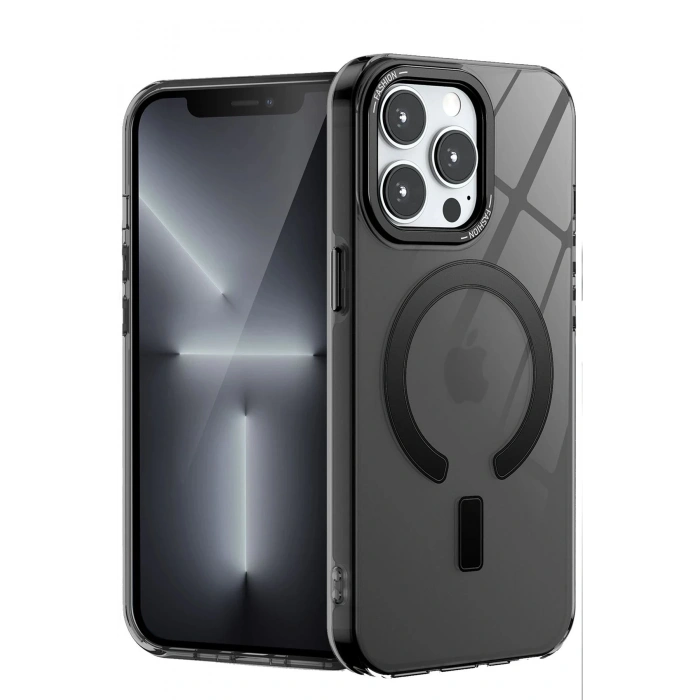 HarmonyAura  Iphone 14 Pro Kılıf Troy Magsafe Kapak - Siyah