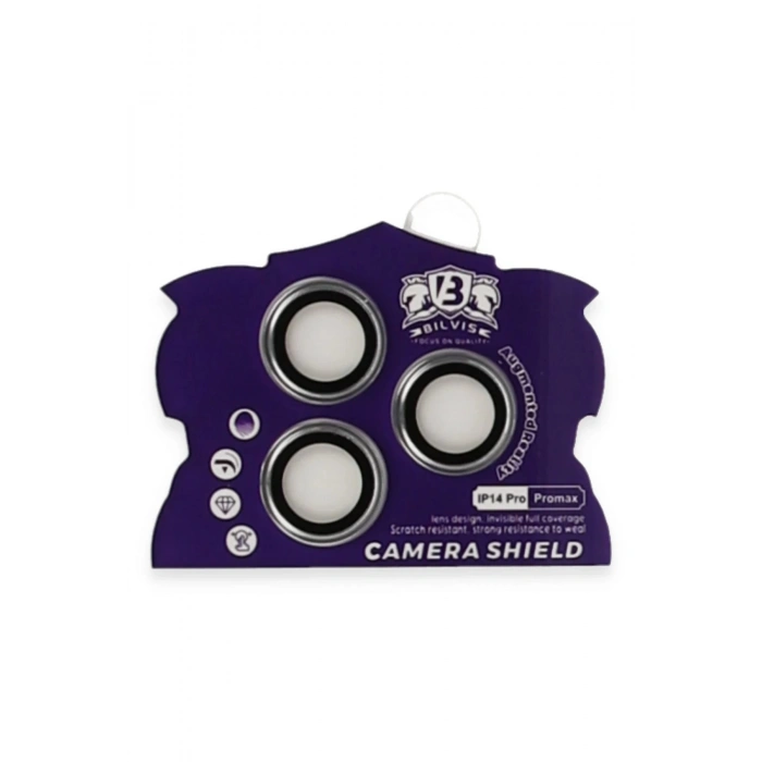 HarmonyAura  Iphone 14 Pro Max Bilvis Titan Kamera Lens - Gümüş