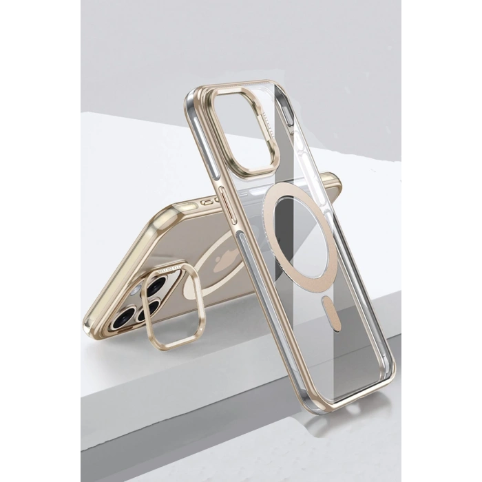 HarmonyAura iPhone 14 Pro Max Drop Magsafe Kapak - Titan Gri