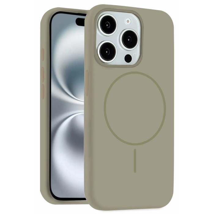 HarmonyAura iPhone 14 Pro Max Kılıf Jully Magsafe Kapak - Çöl Titanyum
