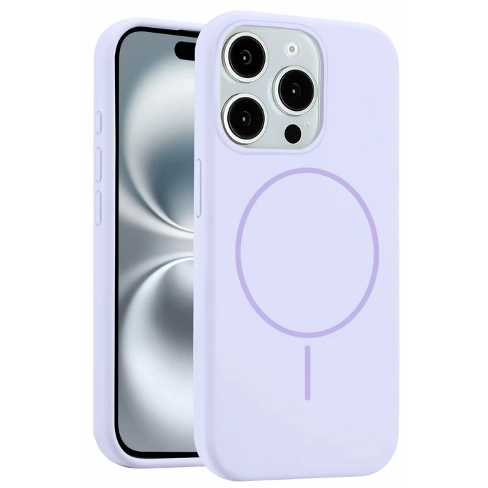 HarmonyAura iPhone 14 Pro Max Kılıf Jully Magsafe Kapak - Lila
