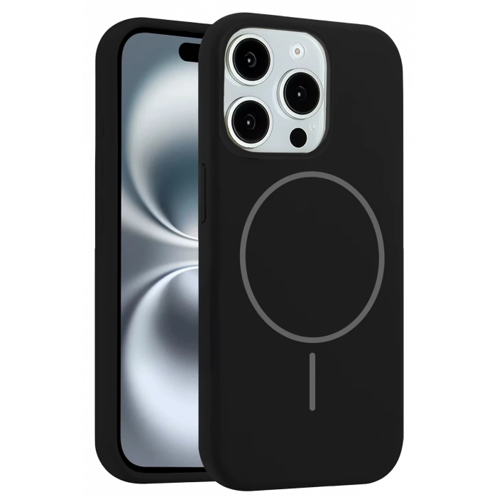 HarmonyAura iPhone 14 Pro Max Kılıf Jully Magsafe Kapak - Siyah