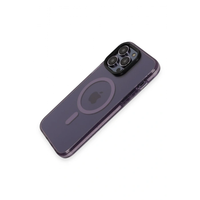 HarmonyAura iPhone 14 Pro Max Kılıf Tigra Magsafe Kapak - Derin Mor