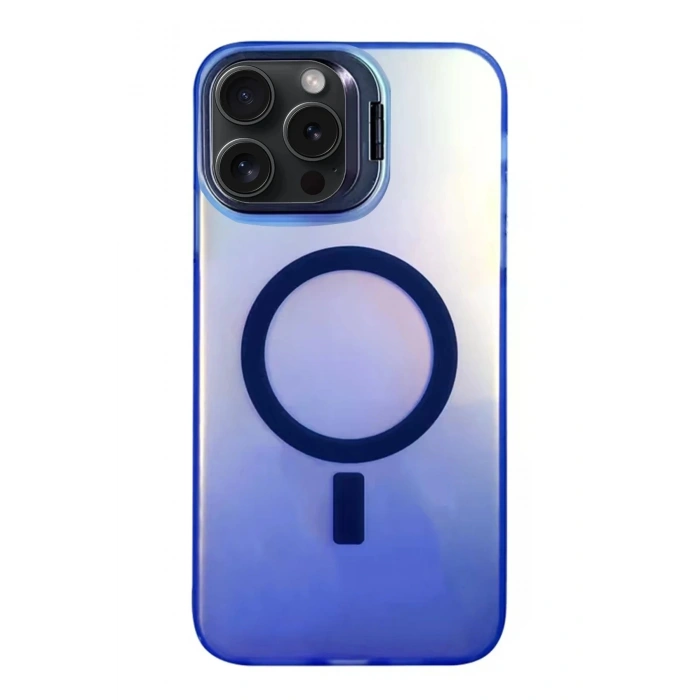 HarmonyAura  Iphone 14 Pro Max Primera Magsafe Standlı Kapak - Lacivert