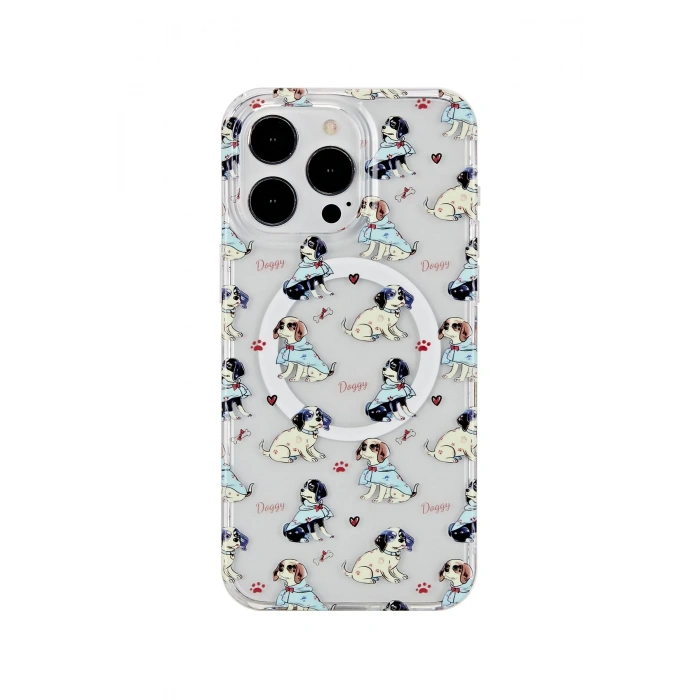 HarmonyAura iPhone 14 Pro Tanya Magsafe Kapak - Desen 3