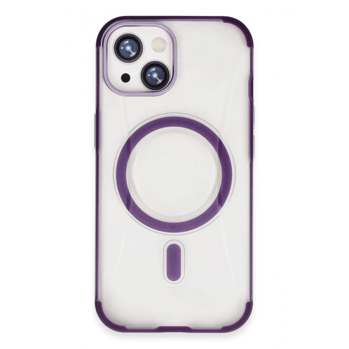 HarmonyAura iPhone 15 Hilton Magsafe Kapak - Derin Mor