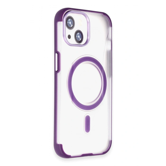 HarmonyAura iPhone 15 Hilton Magsafe Kapak - Derin Mor