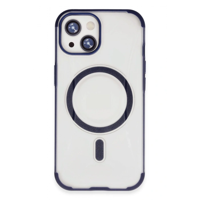 HarmonyAura iPhone 15 Hilton Magsafe Kapak - Lacivert