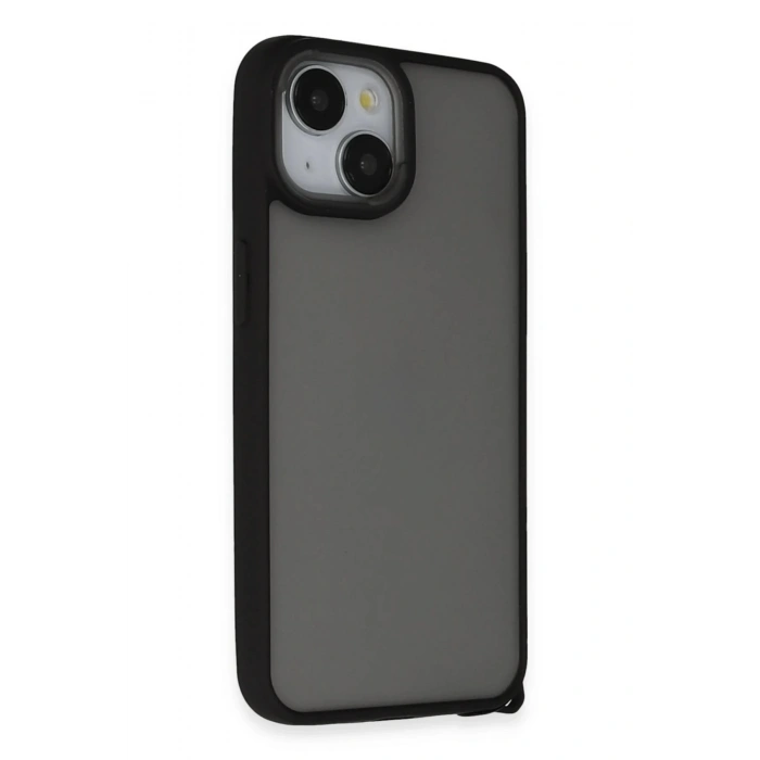 HarmonyAura  Iphone 15 Kılıf Elegant Kapak - Siyah