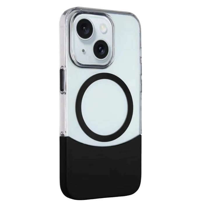 HarmonyAura iPhone 15 PC Suit Magsafe Kapak - Siyah