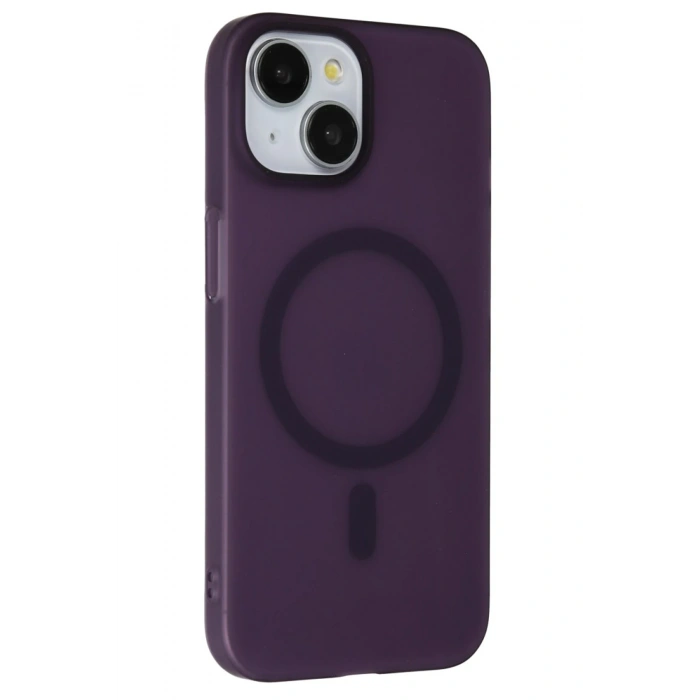 HarmonyAura iPhone 15 Plus Tuna PC Slim Magsafe Kapak - Derin Mor