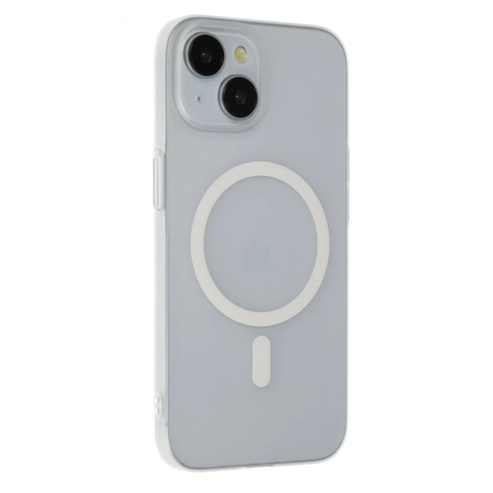 HarmonyAura iPhone 15 Plus Tuna PC Slim Magsafe Kapak - Şeffaf