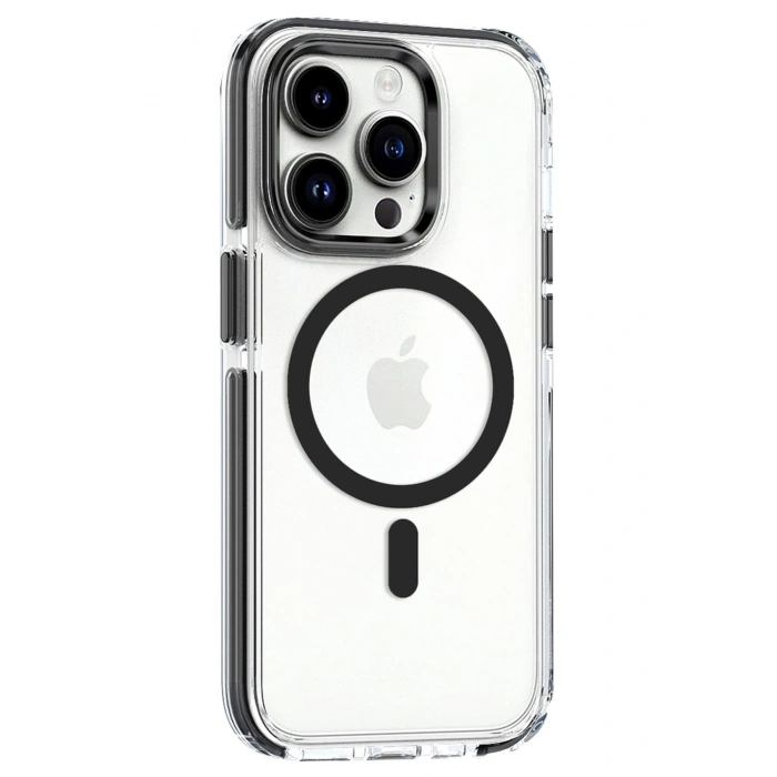 HarmonyAura iPhone 15 Pro Bella Magsafe Kapak - Siyah