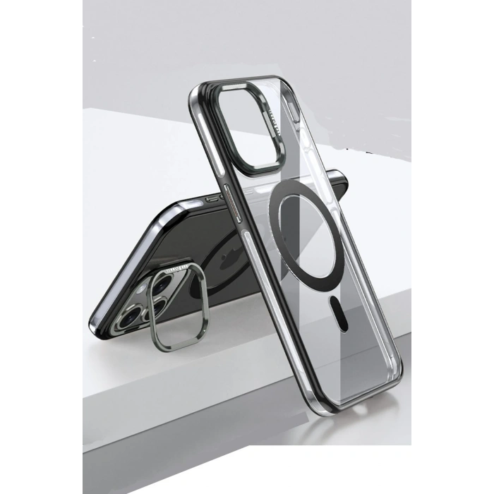 HarmonyAura iPhone 15 Pro Drop Magsafe Kapak - Siyah