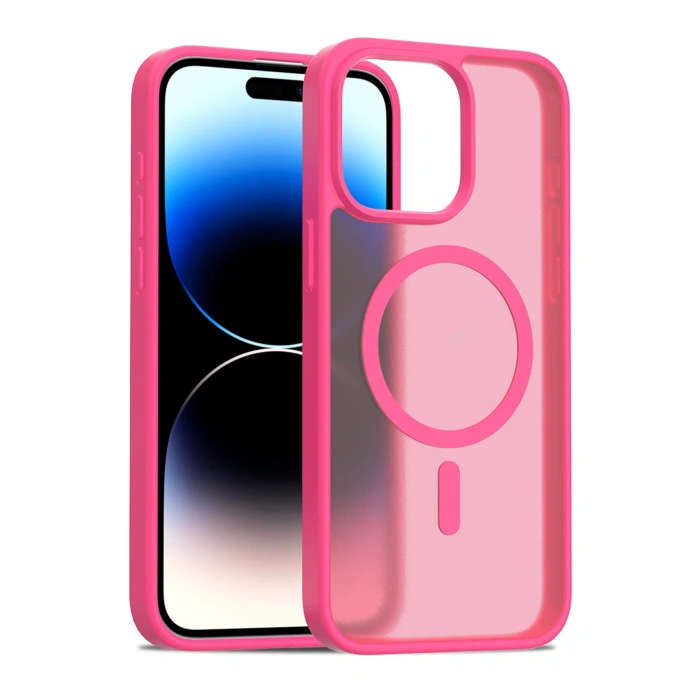 HarmonyAura iPhone 15 Pro Jota Magsafe Kapak - Rose