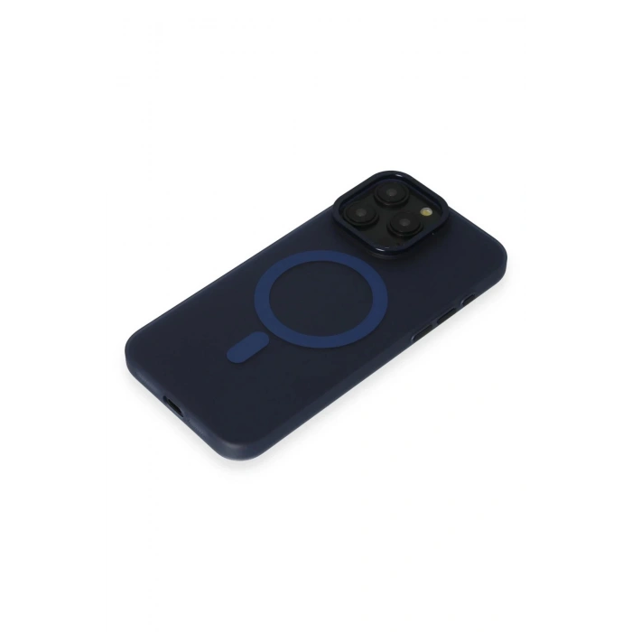 HarmonyAura  Iphone 15 Pro Kılıf Lodos Magneticsafe Mat Kapak - Mavi