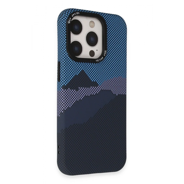 HarmonyAura iPhone 15 Pro Max Basel Kapak - Açık Mavi