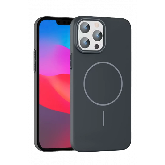 HarmonyAura iPhone 15 Pro Max Broş Magsafe Kapak - Füme