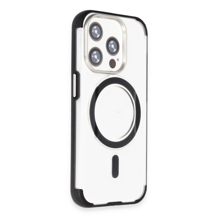 HarmonyAura iPhone 15 Pro Max Hilton Magsafe Kapak - Siyah