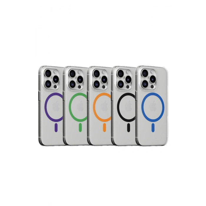 HarmonyAura iPhone 15 Pro Max Kılıf Bubble Magsafe Kapak - Siyah