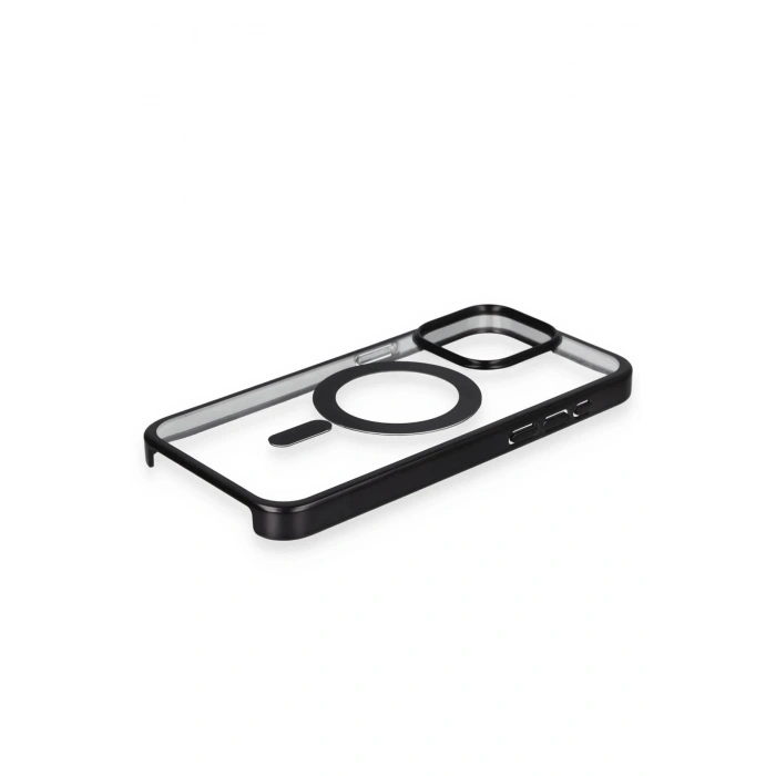 HarmonyAura  Iphone 15 Pro Max Kılıf Erozi Magsafe Kapak - Siyah