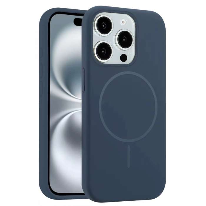 HarmonyAura iPhone 15 Pro Max Kılıf Jully Magsafe Kapak - Lacivert