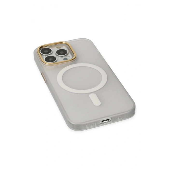 HarmonyAura  Iphone 15 Pro Max Kılıf Lodos Magneticsafe Mat Kapak - Şeffaf
