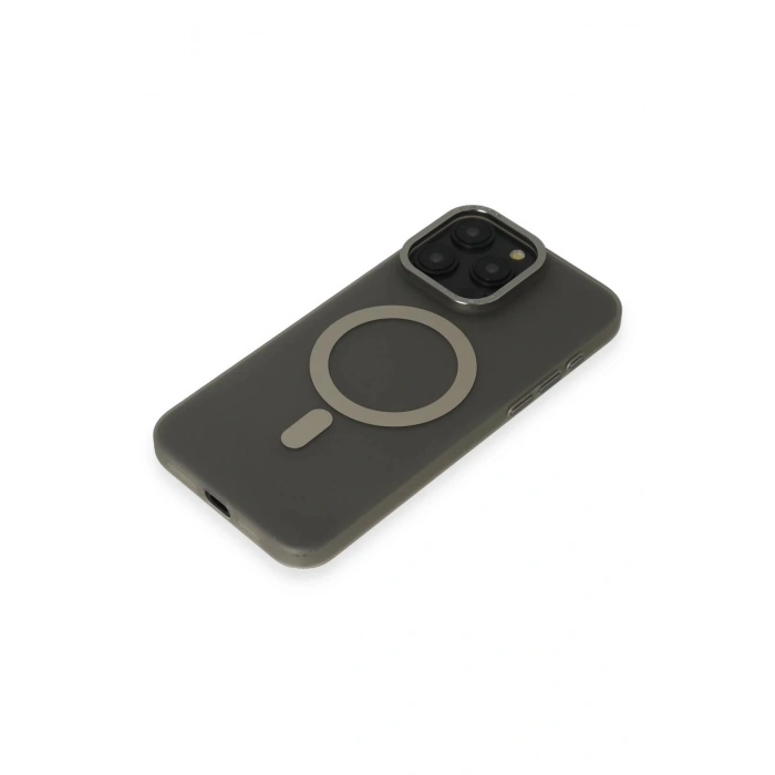 HarmonyAura  Iphone 15 Pro Max Kılıf Lodos Magneticsafe Mat Kapak - Titan Gri