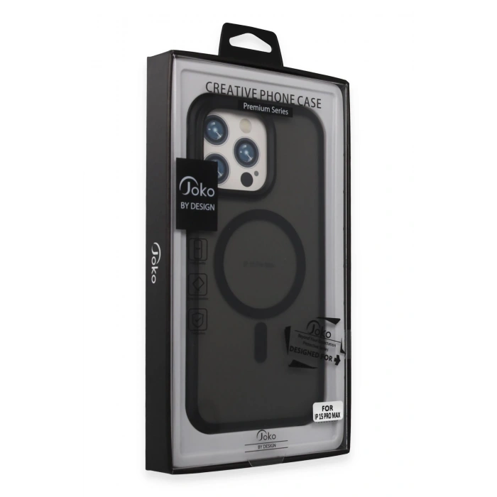 HarmonyAura iPhone 15 Pro Max Toras Airbag Magsafe Kapak - Siyah