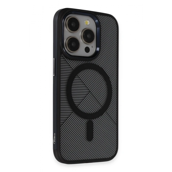 HarmonyAura iPhone 15 Pro Vito Magsafe Kapak - Lacivert