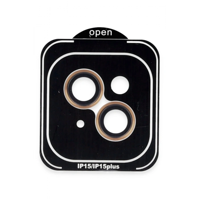 HarmonyAura iPhone 15 PVD Metal Kamera Lens - Turuncu
