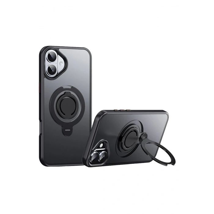 HarmonyAura iPhone 16 Avatar 360 Dönen Magsafe Kapak - Siyah