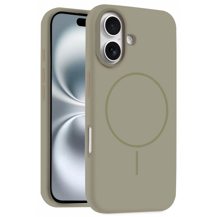 HarmonyAura iPhone 16 Plus Kılıf Jully Magsafe Kapak - Çöl Titanyum