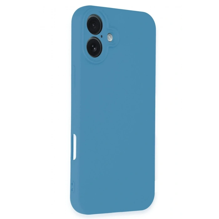 HarmonyAura  Iphone 16 Plus Kılıf Nano Içi Kadife Silikon - Mavi