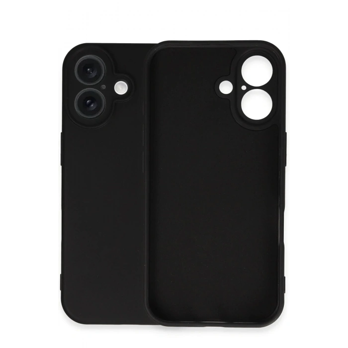 HarmonyAura  Iphone 16 Plus Kılıf Nano Içi Kadife Silikon - Siyah