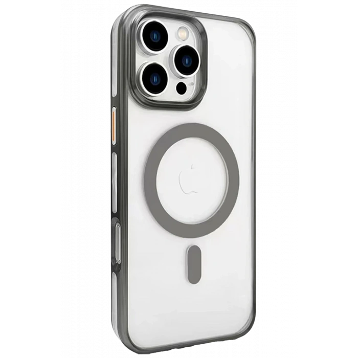 HarmonyAura iPhone 16 Pro Gleam PC Sert Magsafe Kılıf - Titan Gri