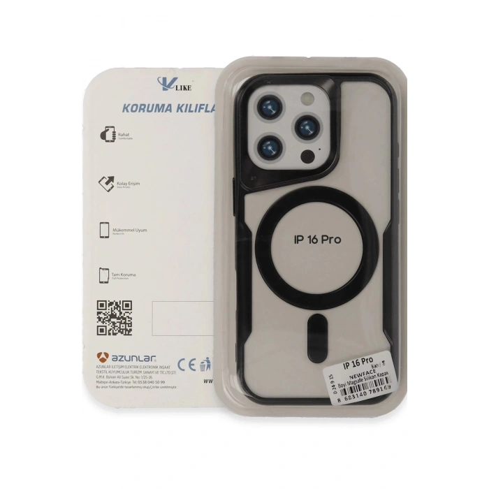 HarmonyAura  Iphone 16 Pro Kılıf Boyi Magsafe Silikon Kapak - Kahverengi