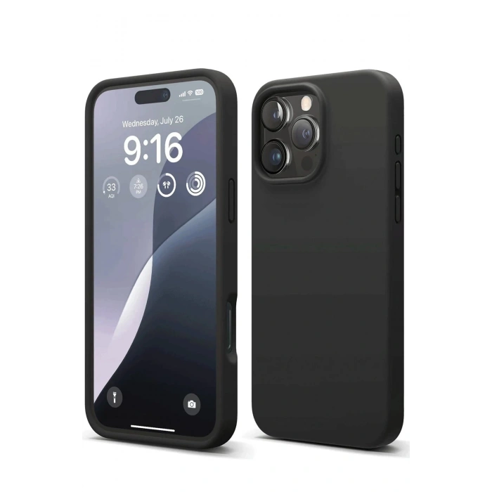 HarmonyAura  Iphone 16 Pro Kılıf First Silikon - Siyah