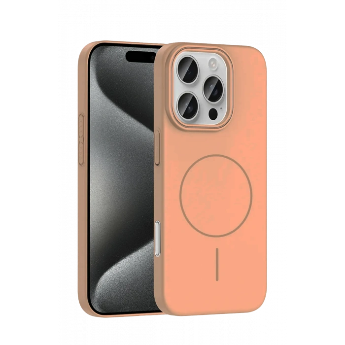 HarmonyAura iPhone 16 Pro Max Broş Magsafe Kapak - Çöl Titanyum