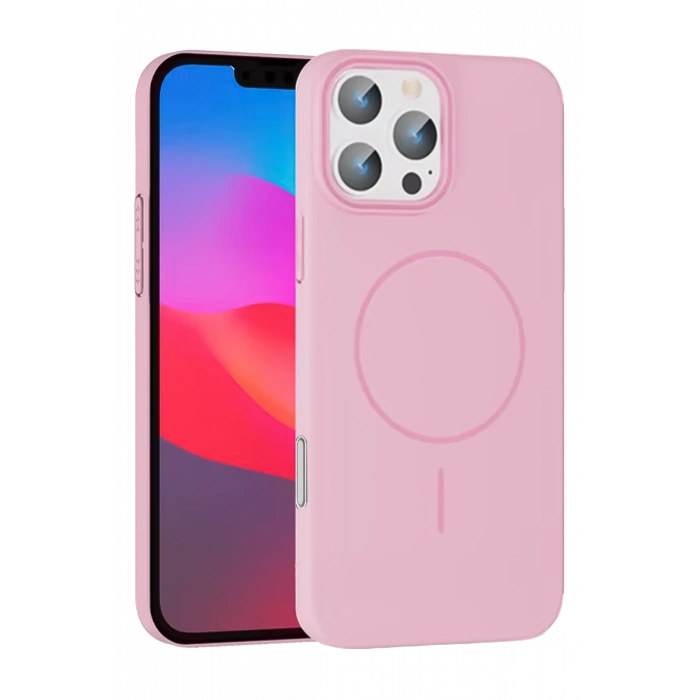 HarmonyAura iPhone 16 Pro Max Broş Magsafe Kapak - Pembe