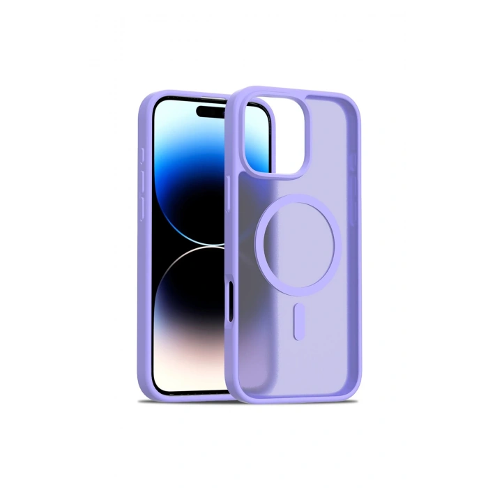 HarmonyAura iPhone 16 Pro Max Jota Magsafe Kapak - Lila