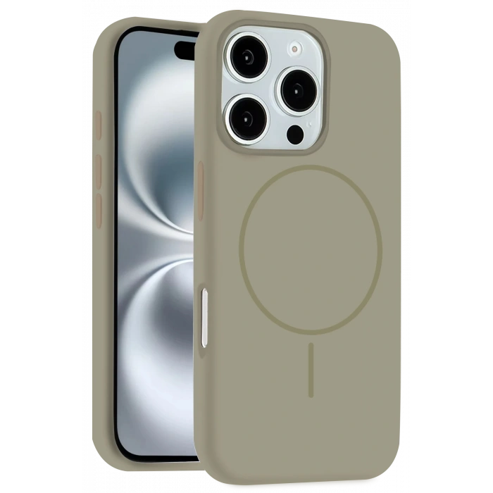 HarmonyAura iPhone 16 Pro Max Kılıf Jully Magsafe Kapak - Çöl Titanyum