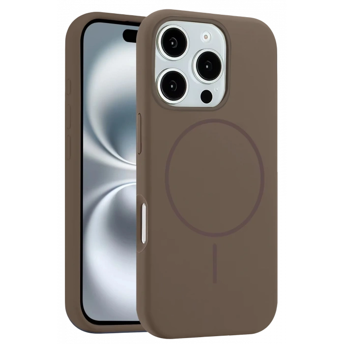 HarmonyAura iPhone 16 Pro Max Kılıf Jully Magsafe Kapak - Kahverengi