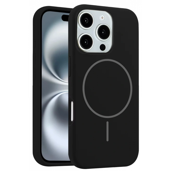 HarmonyAura iPhone 16 Pro Max Kılıf Jully Magsafe Kapak - Siyah