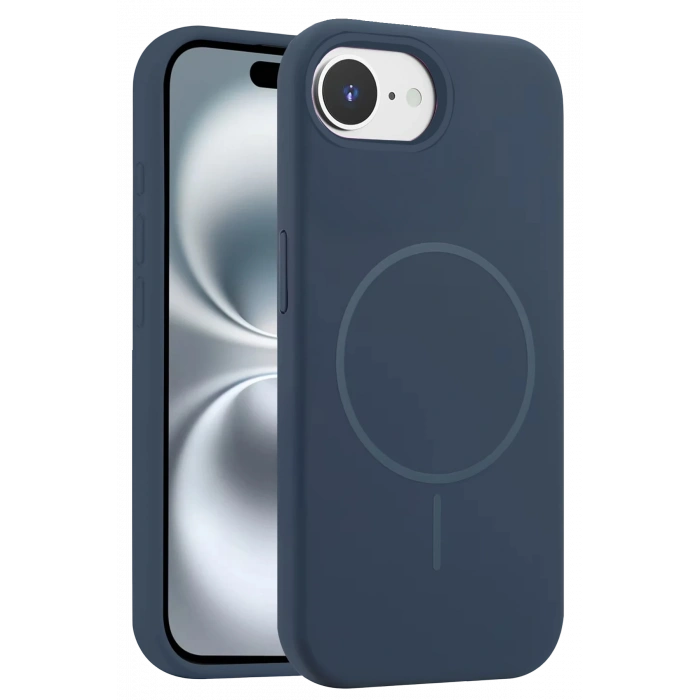 HarmonyAura iPhone 16E Kılıf Jully Magsafe Kapak - Lacivert