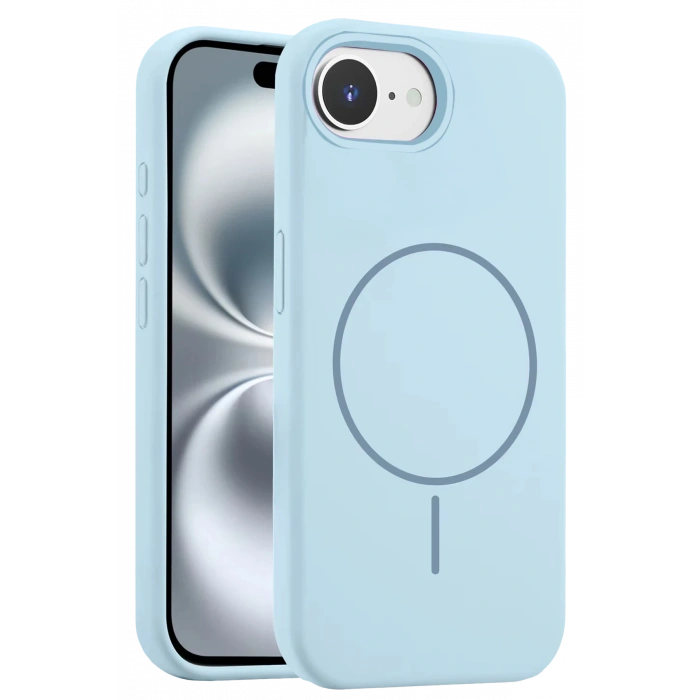HarmonyAura iPhone 16E Kılıf Jully Magsafe Kapak - Mavi