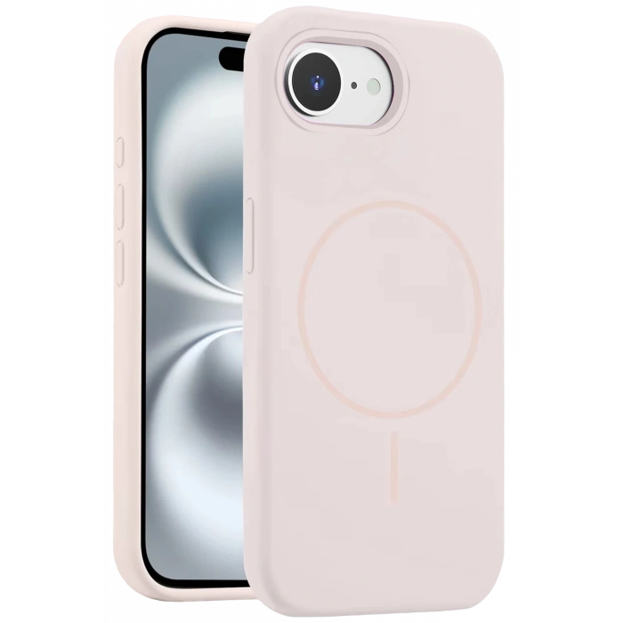 HarmonyAura iPhone 16E Kılıf Jully Magsafe Kapak - Pudra
