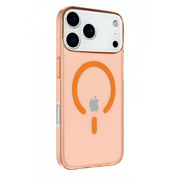 HarmonyAura iPhone 17 Pro Kılıf Pc Real Magsafe Kapak - Turuncu