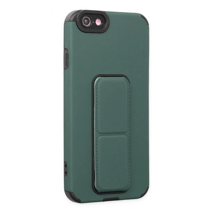 HarmonyAura  Iphone 6 Kılıf Mega Standlı Silikon - Yeşil